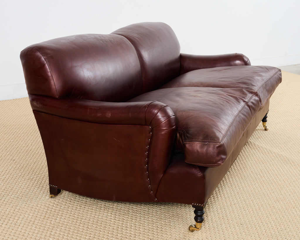George Smith English Howard & Sons Signature Leather Sofa