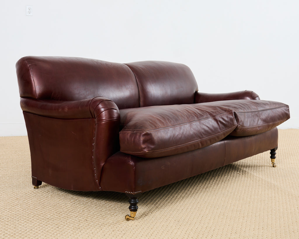 George Smith English Howard & Sons Signature Leather Sofa