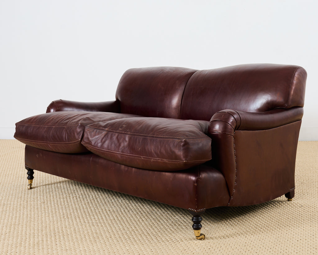 George Smith English Howard & Sons Signature Leather Sofa