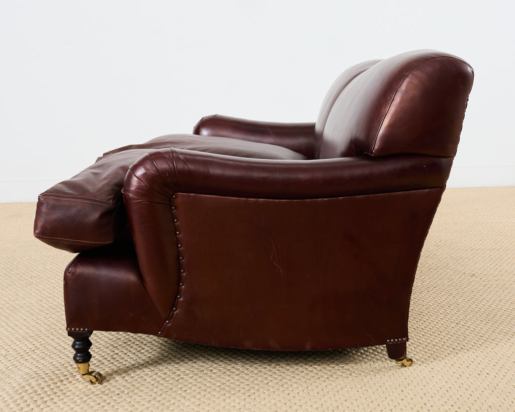 George Smith English Howard & Sons Signature Leather Sofa