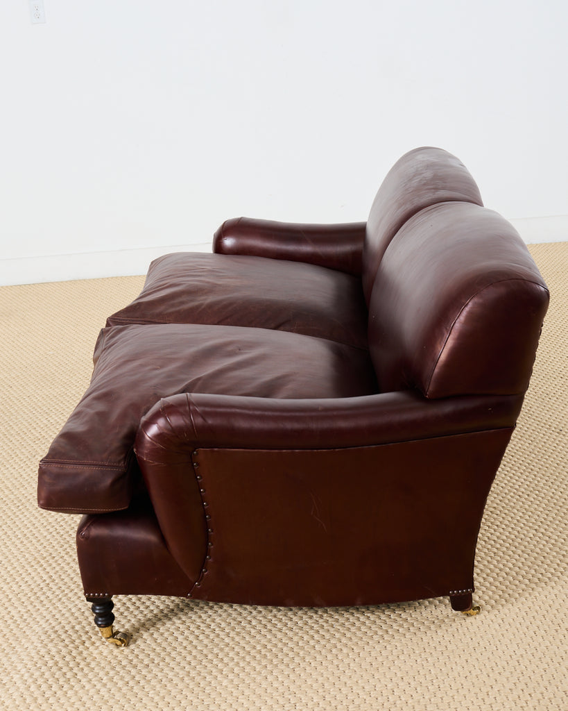 George Smith English Howard & Sons Signature Leather Sofa