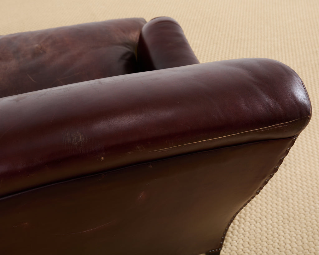 George Smith English Howard & Sons Signature Leather Sofa