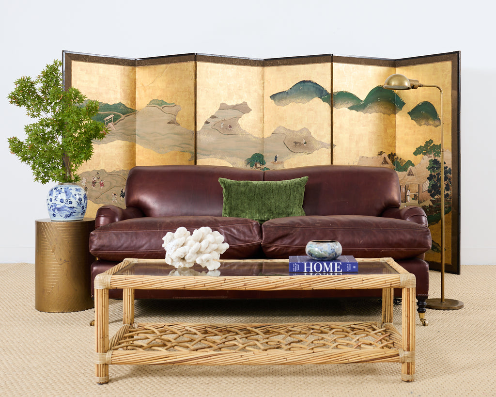 George Smith English Howard & Sons Signature Leather Sofa