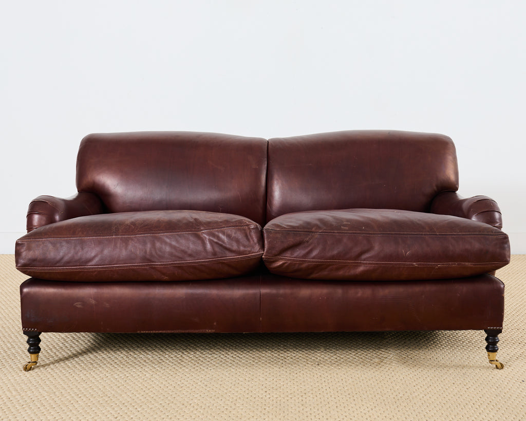 George Smith English Howard & Sons Signature Leather Sofa