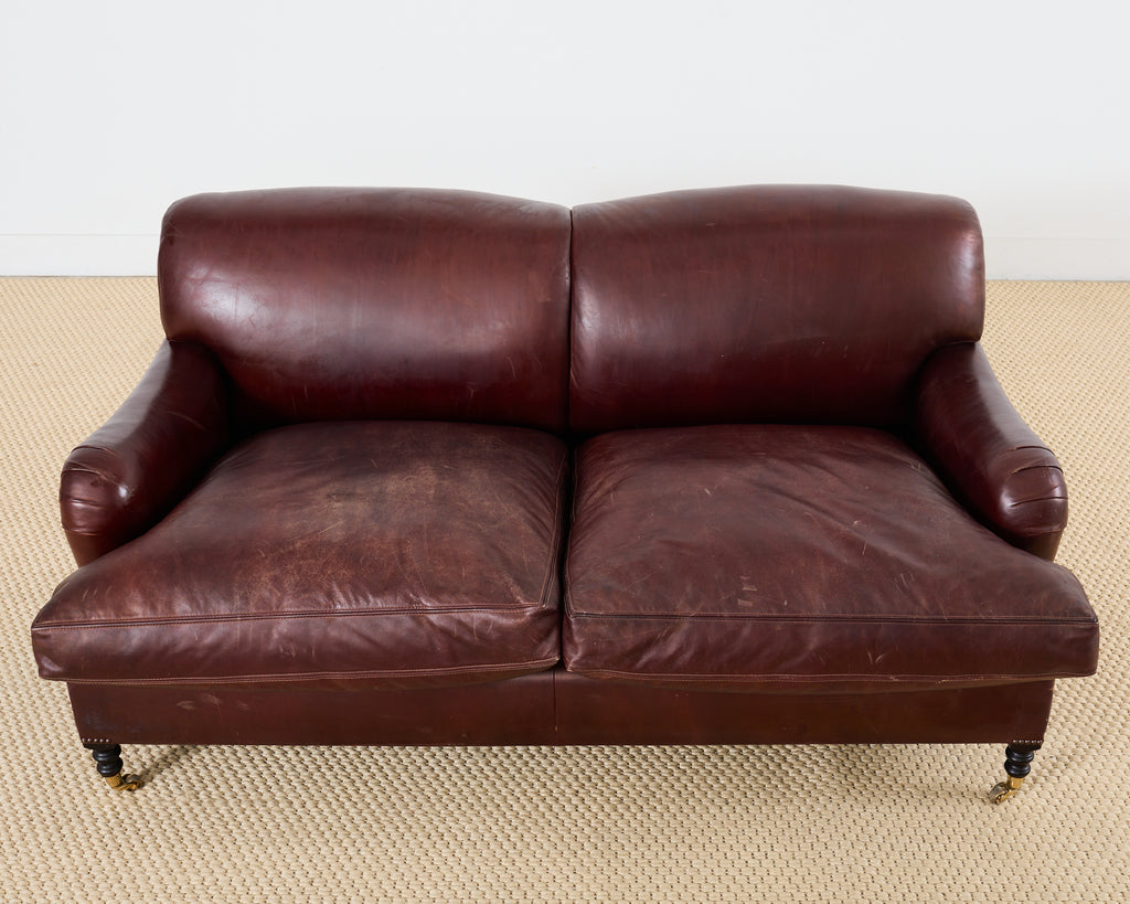 George Smith English Howard & Sons Signature Leather Sofa