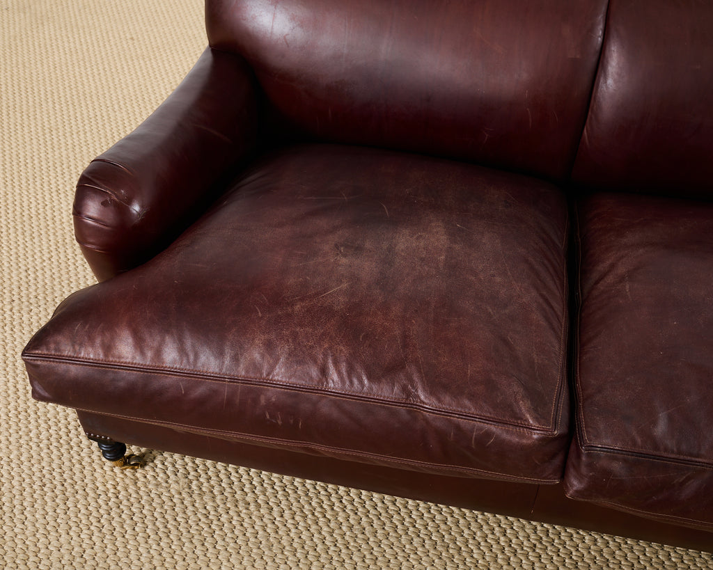 George Smith English Howard & Sons Signature Leather Sofa
