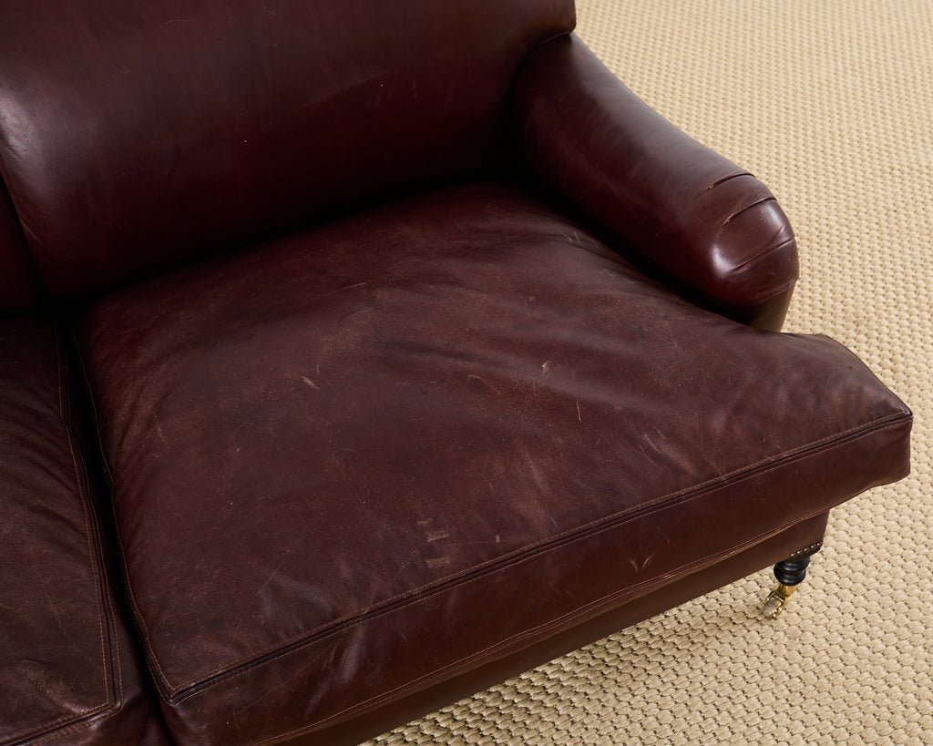 George Smith English Howard & Sons Signature Leather Sofa
