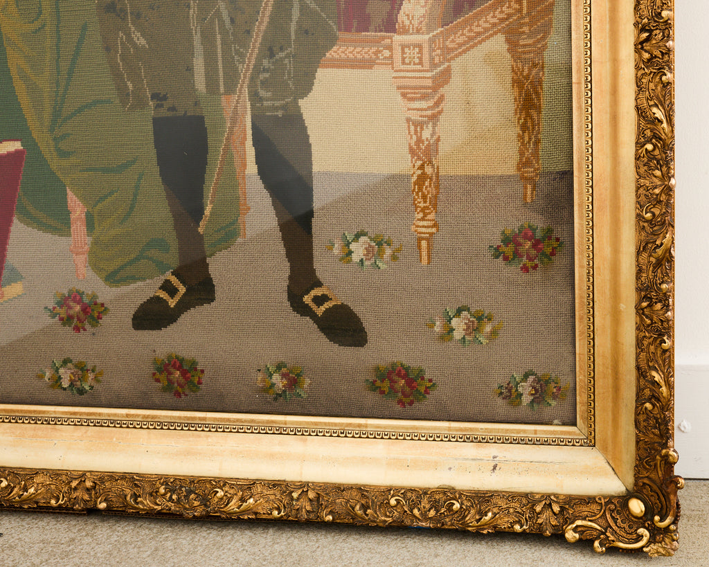 George Washington Needlepoint Landsdowne Portrait after Gilbert Stuart