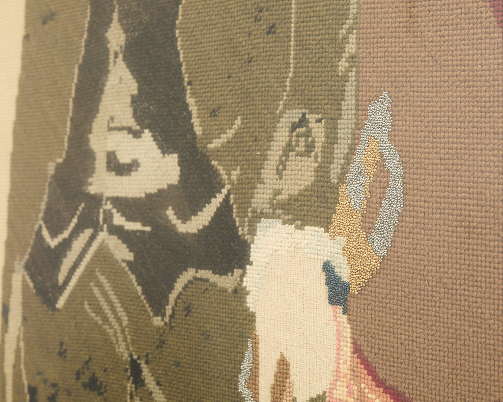 George Washington Needlepoint Landsdowne Portrait after Gilbert Stuart