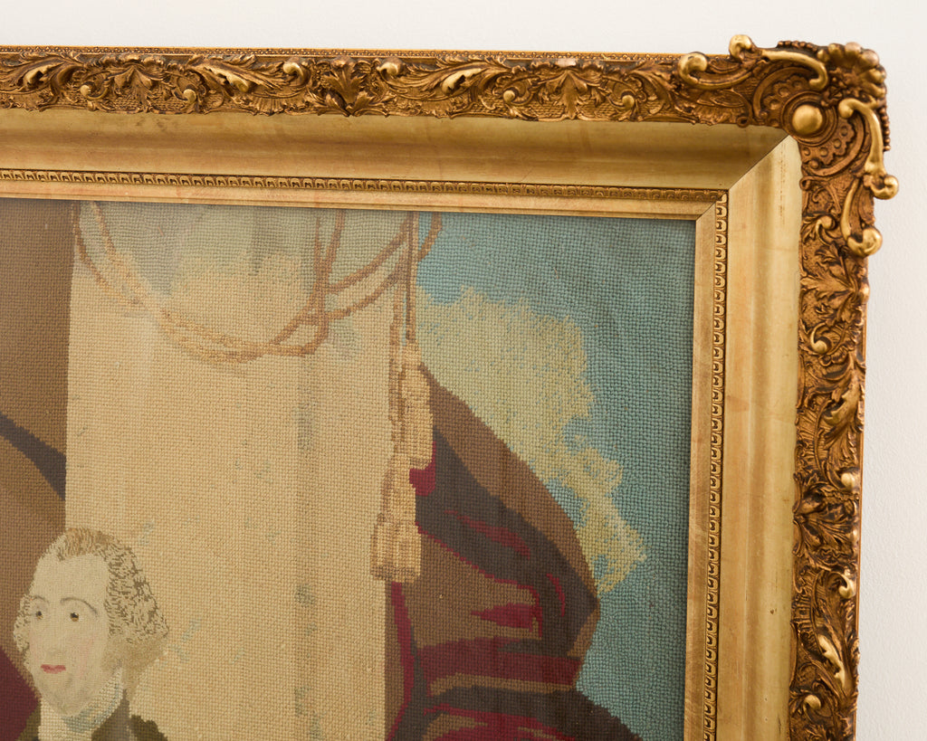 George Washington Needlepoint Landsdowne Portrait after Gilbert Stuart
