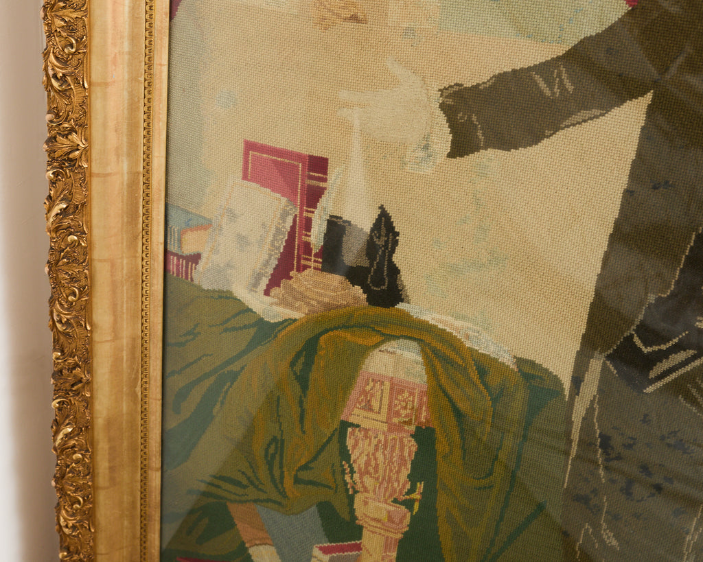 George Washington Needlepoint Landsdowne Portrait after Gilbert Stuart