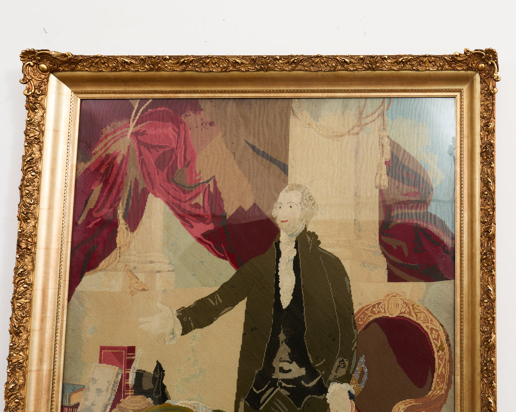 George Washington Needlepoint Landsdowne Portrait after Gilbert Stuart