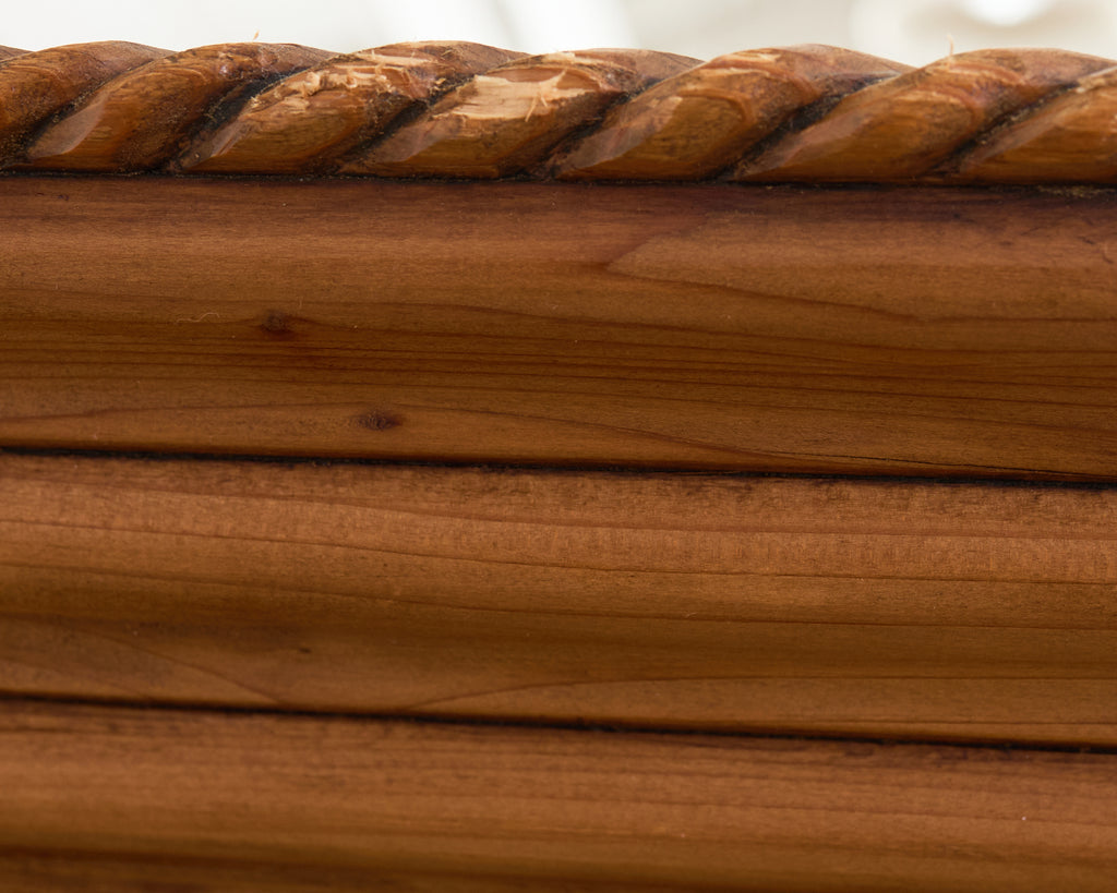 French Pine Astral Glazed Bookcase Cabinet with Column Supports