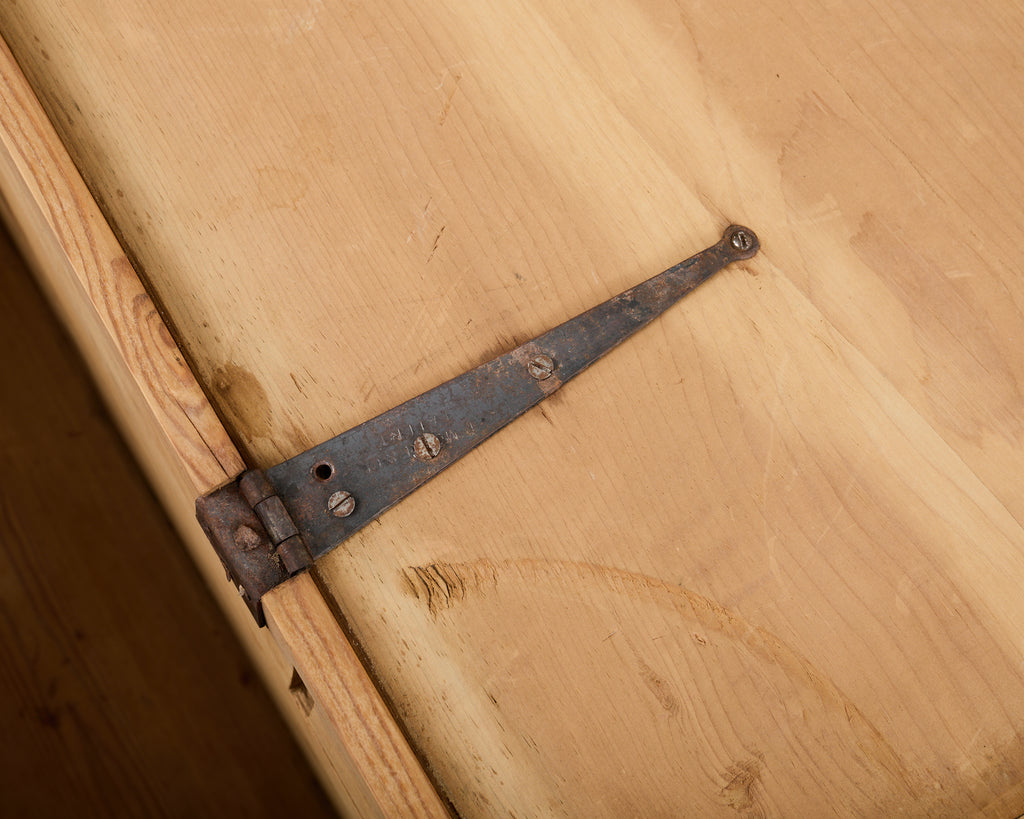 Country English Painted Pine Trunk with Georgian House Facade