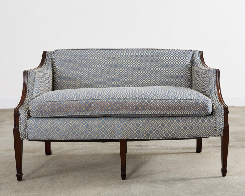 French Louis XVI Style Mahogany Settee