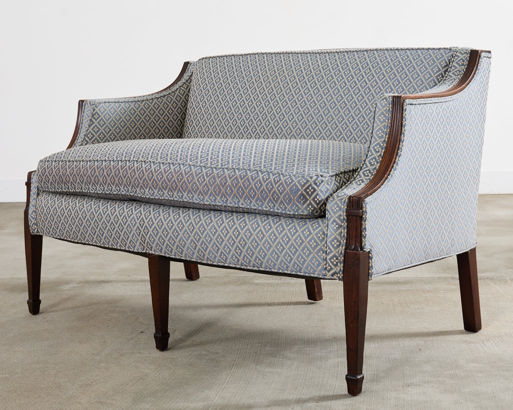 French Louis XVI Style Mahogany Settee