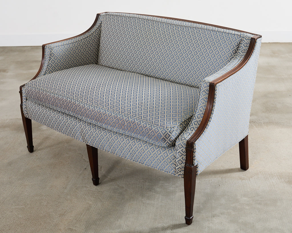 French Louis XVI Style Mahogany Settee