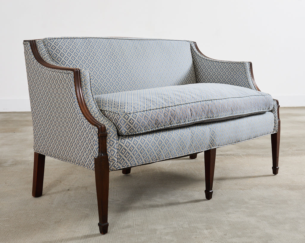 French Louis XVI Style Mahogany Settee