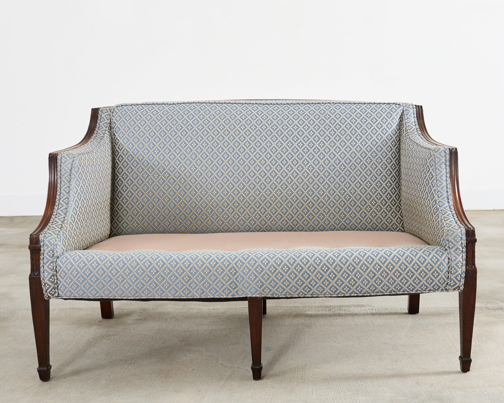 French Louis XVI Style Mahogany Settee