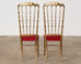 Pair of Italian Giltwood High Back Chiavari Chairs