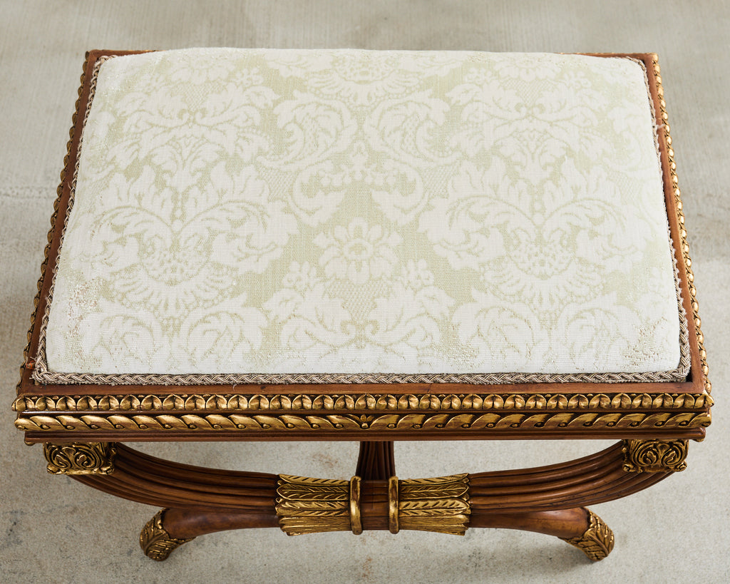 Pair of Neoclassical Style Italian Curule Bench Seats