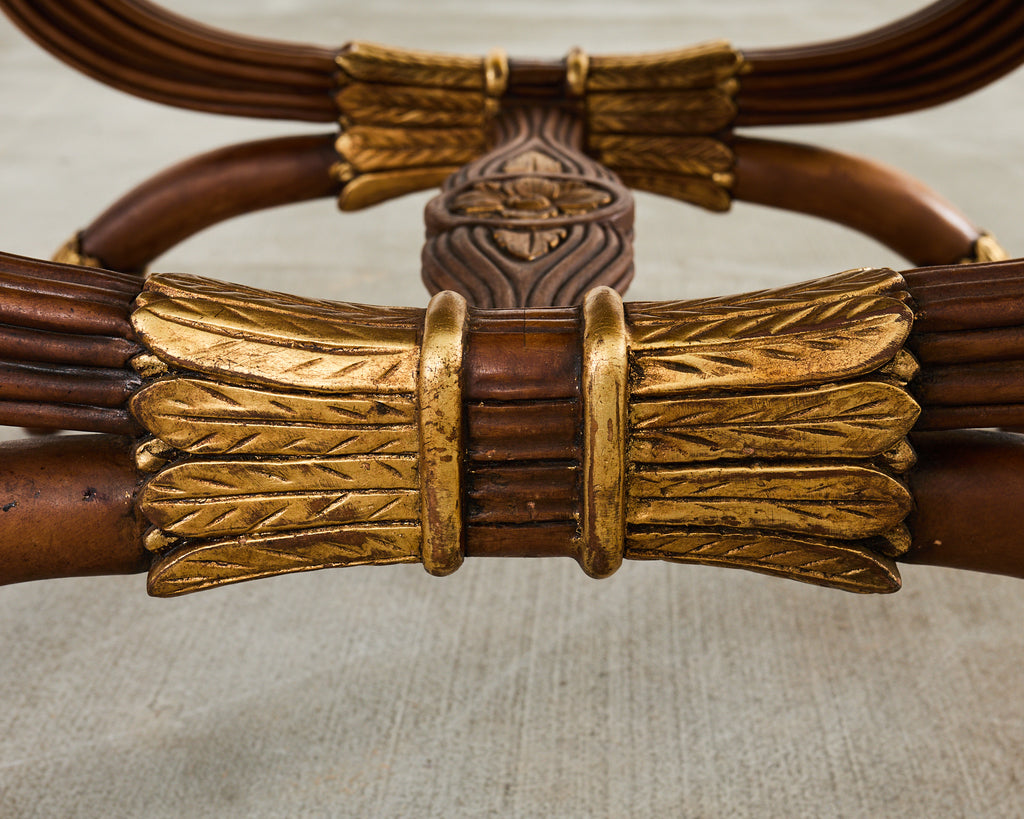 Pair of Neoclassical Style Italian Curule Bench Seats