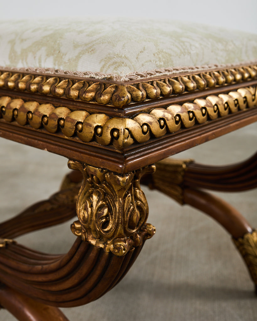 Pair of Neoclassical Style Italian Curule Bench Seats