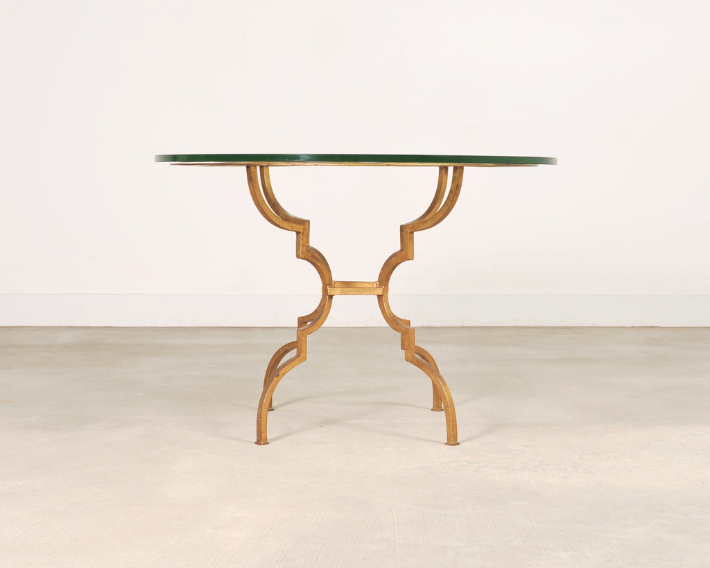 French Gilded Iron Hollywood Regency Breakfast or Center Table