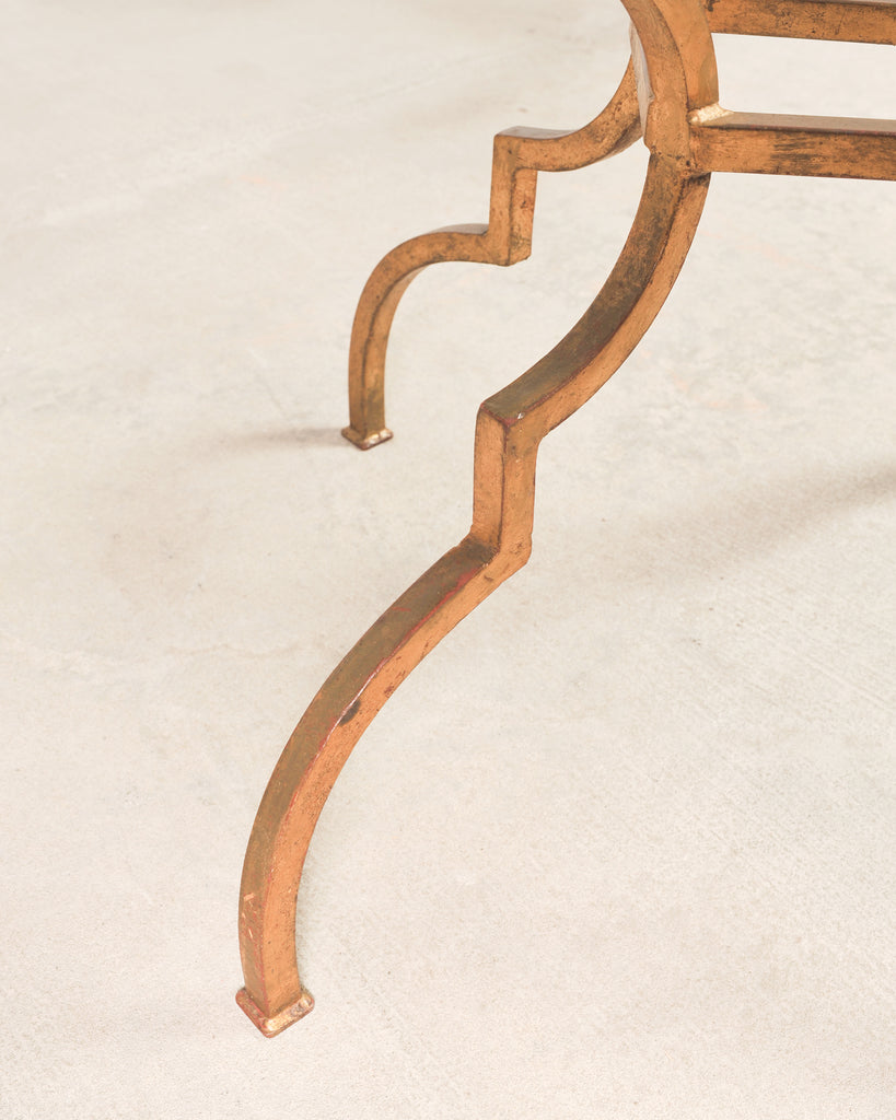 French Gilded Iron Hollywood Regency Breakfast or Center Table