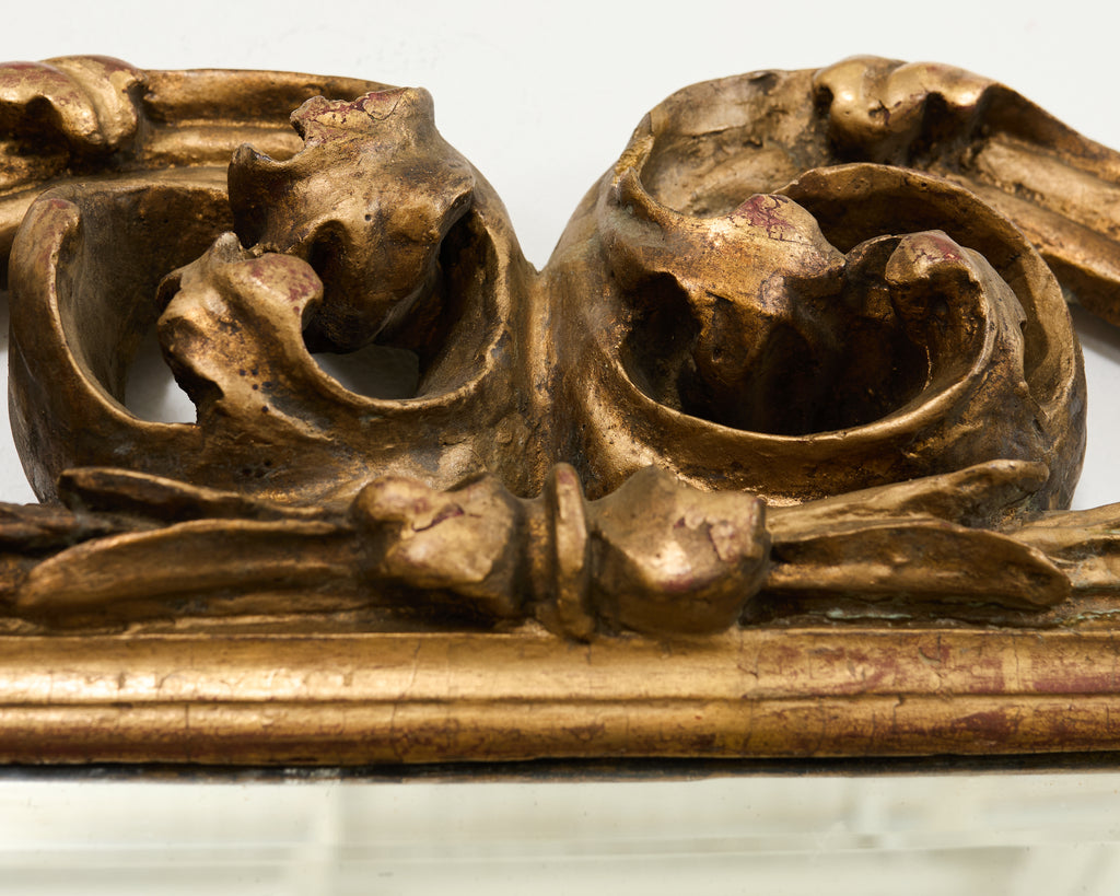 Monumental 19th Century Italian Baroque Style Giltwood Mirror 6 Ft.