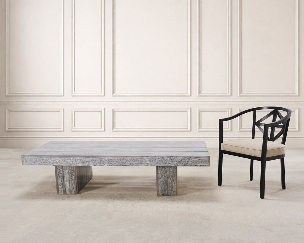 Timothy Oulton Glacier Coffee Table Burnt Timber in Lucite 6 Ft