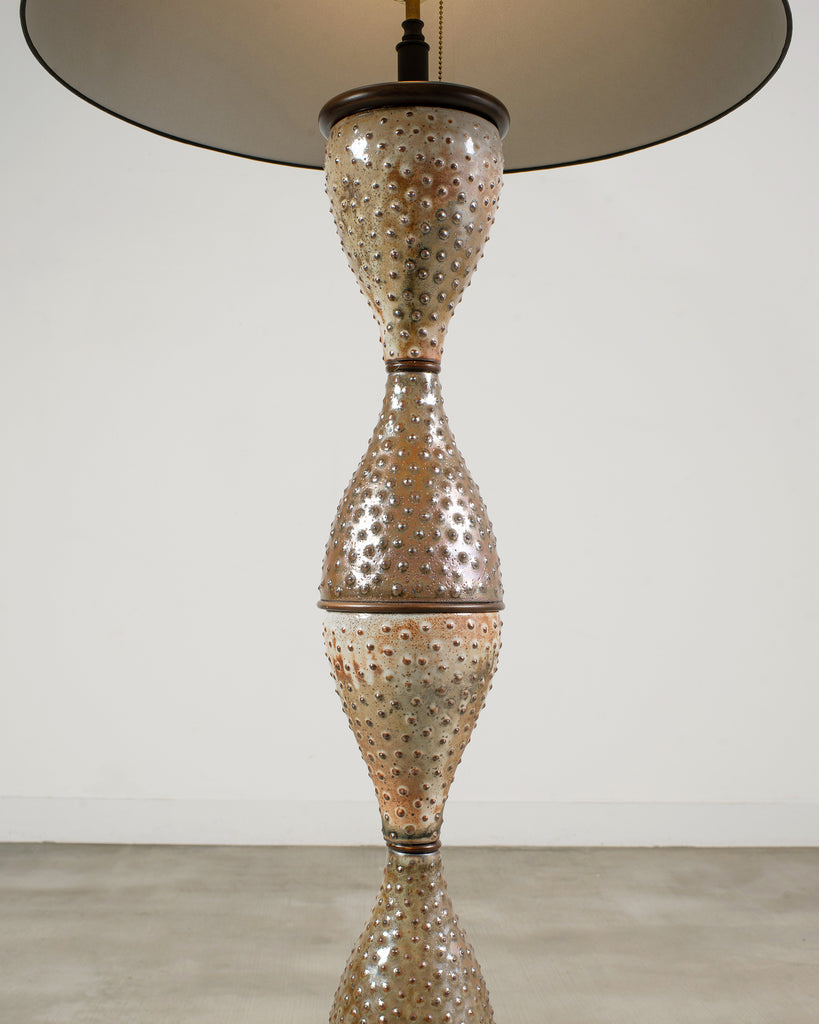 Midcentury Scandinavian Modern Mobach Style Pottery Floor Lamp