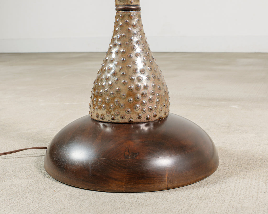 Midcentury Scandinavian Modern Mobach Style Pottery Floor Lamp