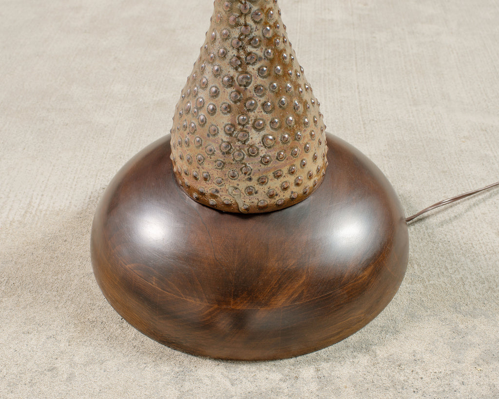 Midcentury Scandinavian Modern Mobach Style Pottery Floor Lamp