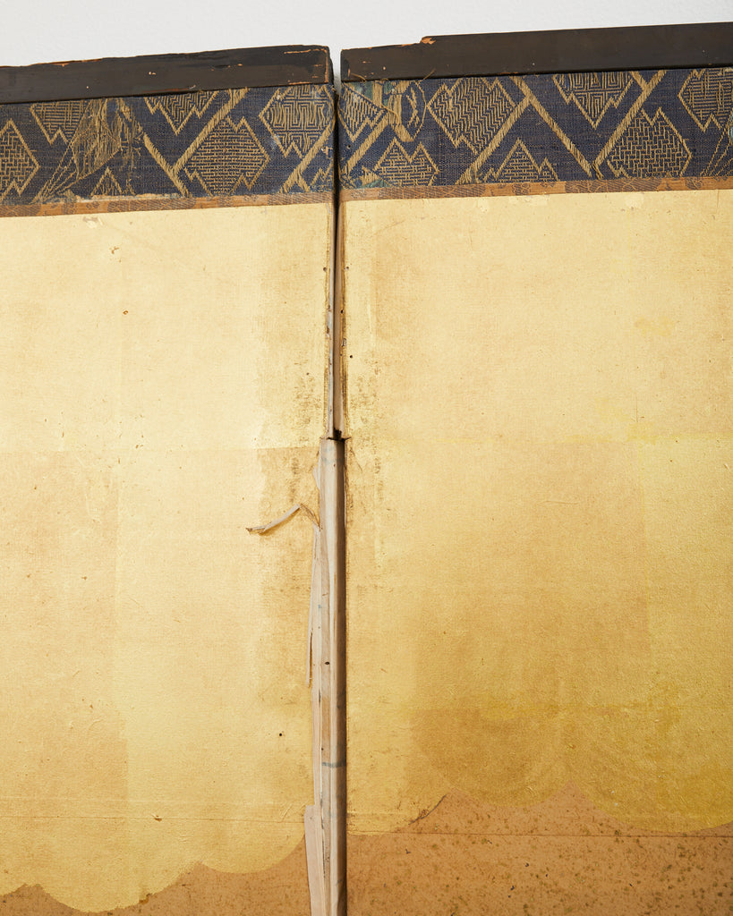 Japanese Edo Six Panel Screen Merrymaking in the Chinese Countryside