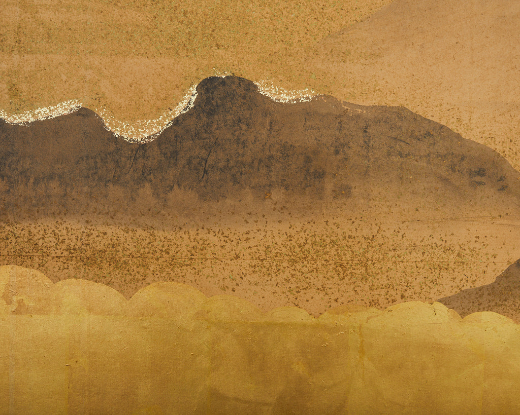 Japanese Edo Six Panel Screen Merrymaking in the Chinese Countryside