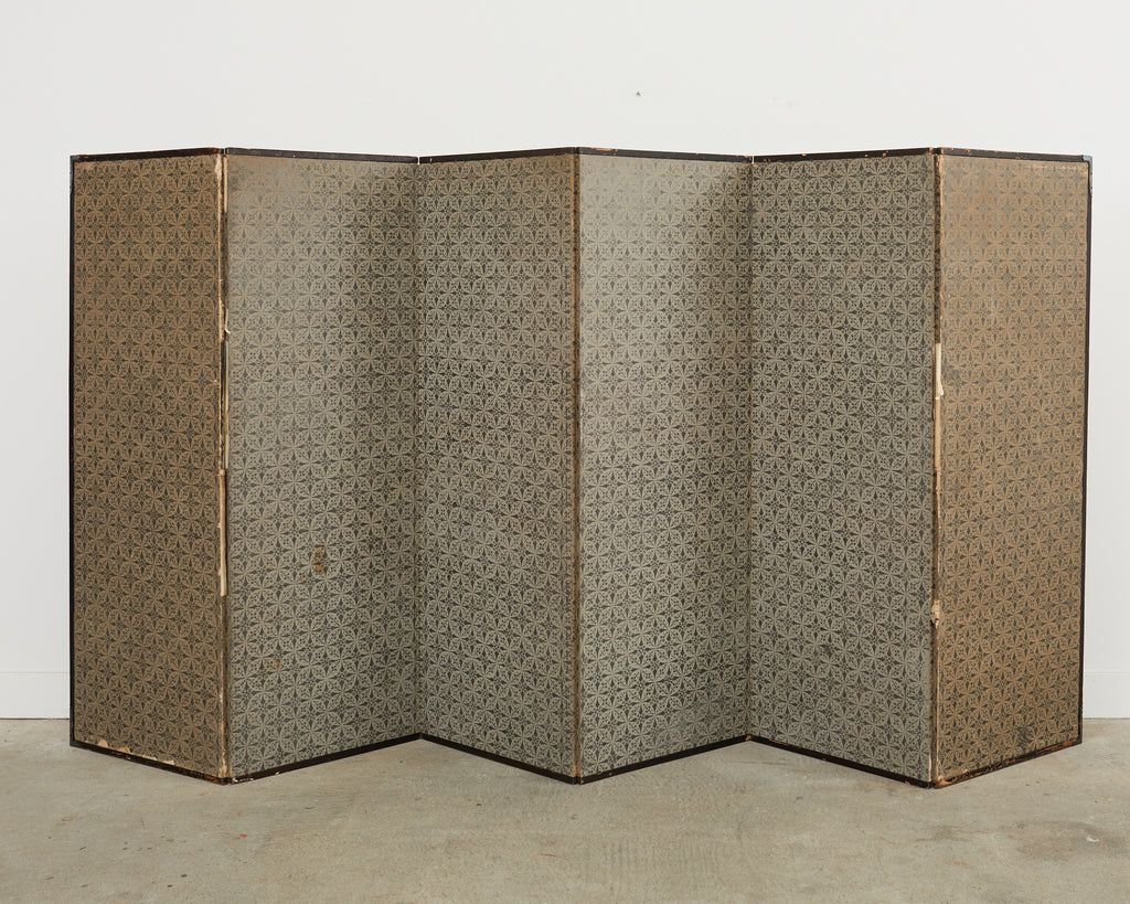 Japanese Edo Six Panel Screen Merrymaking in the Chinese Countryside