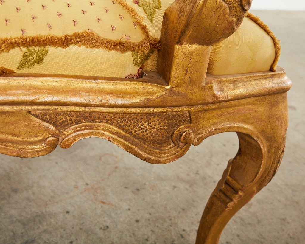 Hendrix Allardyce Italian Baroque Style Gilt Throne Chair