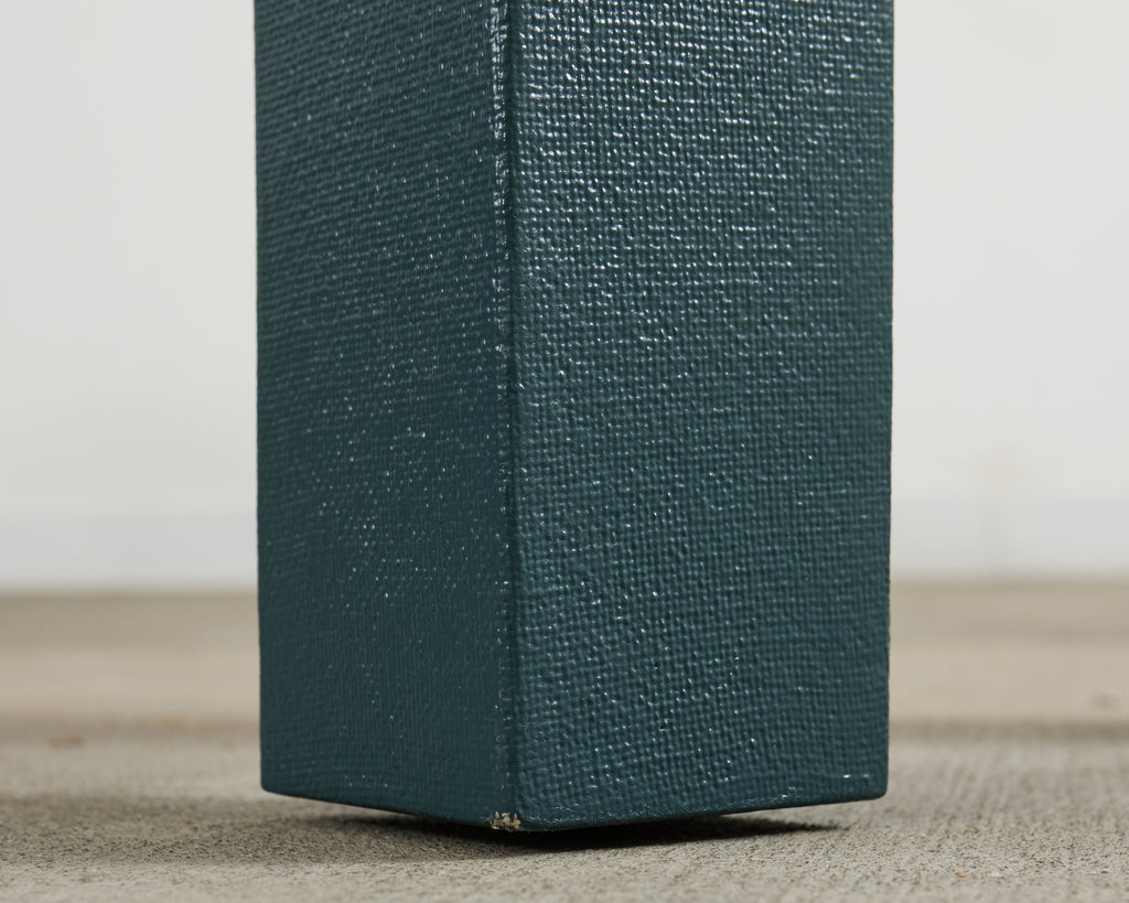 Monumental Lacquered Grasscloth Parsons Console Table 9 Ft.