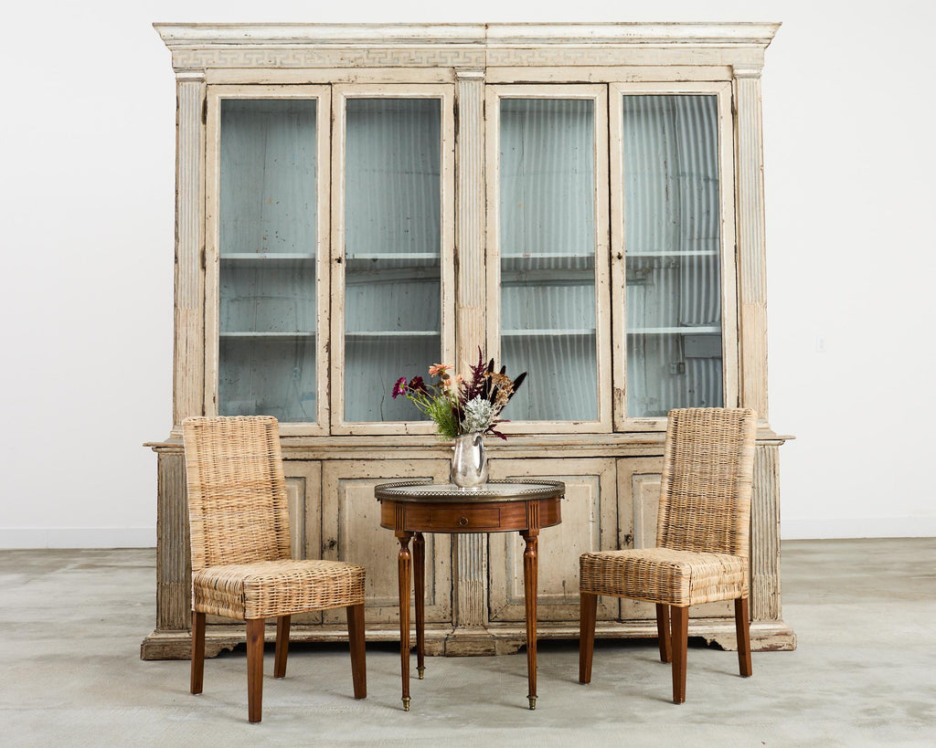 Greek Key Painted Bookcase