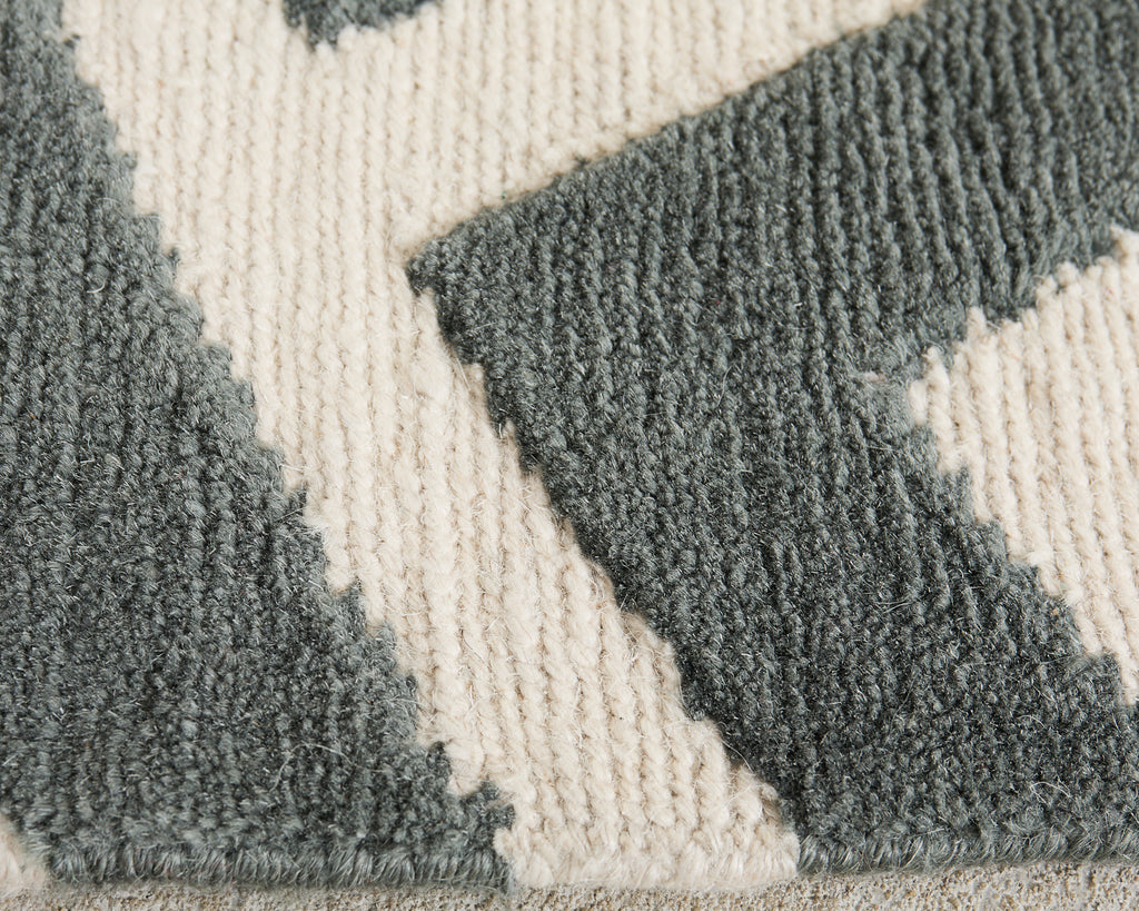 Neoclassical Style Greek Key Slate Rug by the Rug Company