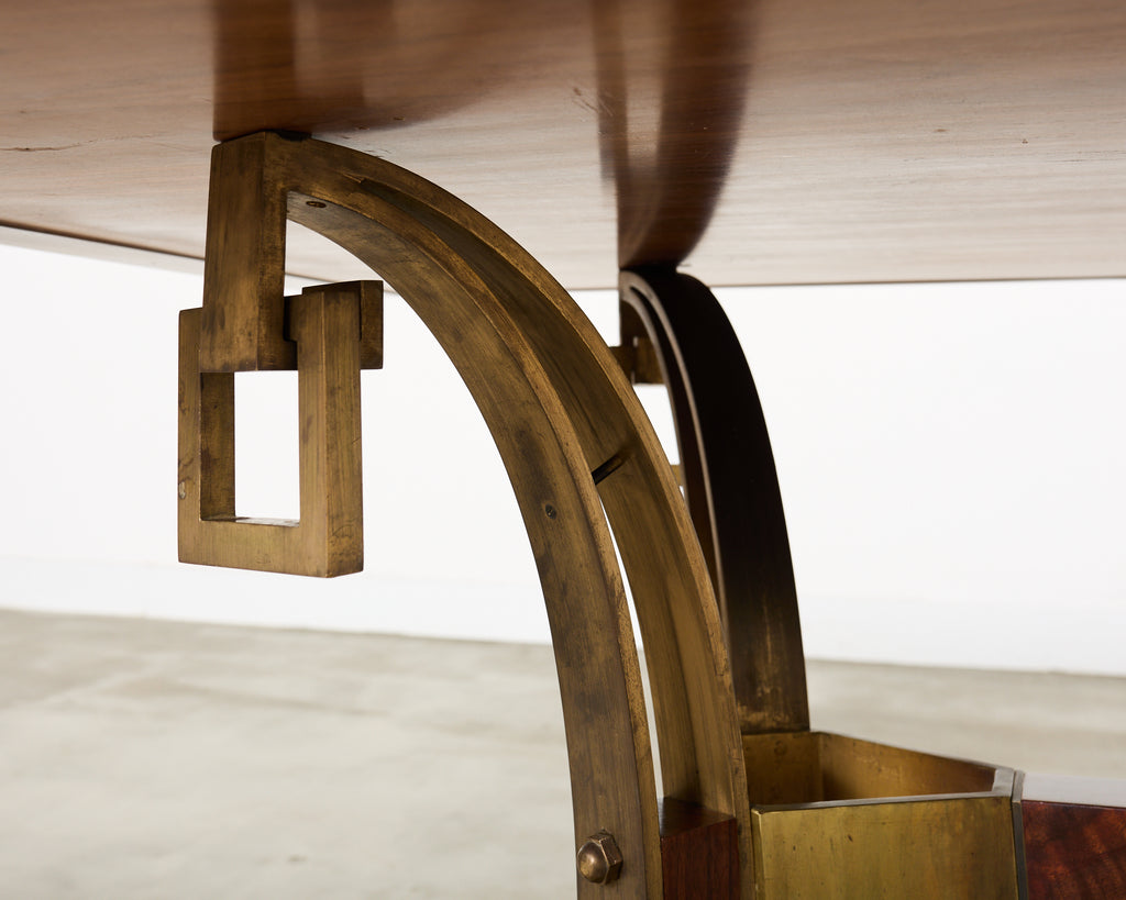 Maison Ramsay Neoclassical Style Bronze Dining Table 10 Ft