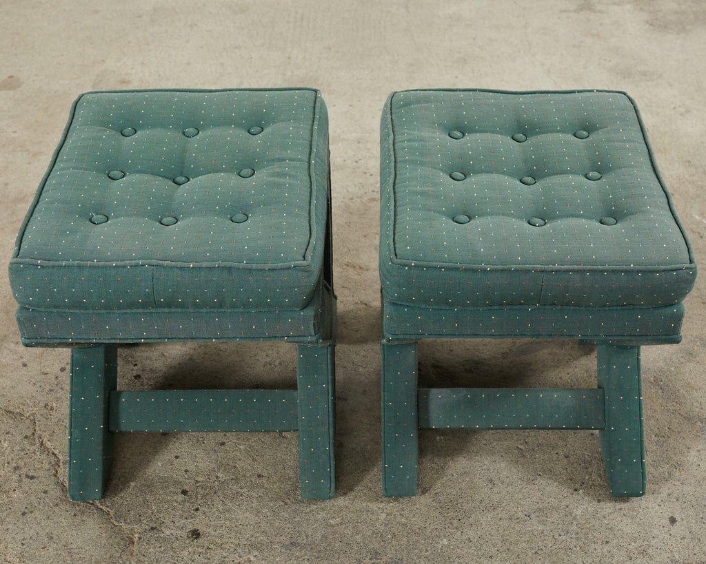 Pair of Billy Baldwin Style Midcentury X-Form Benches