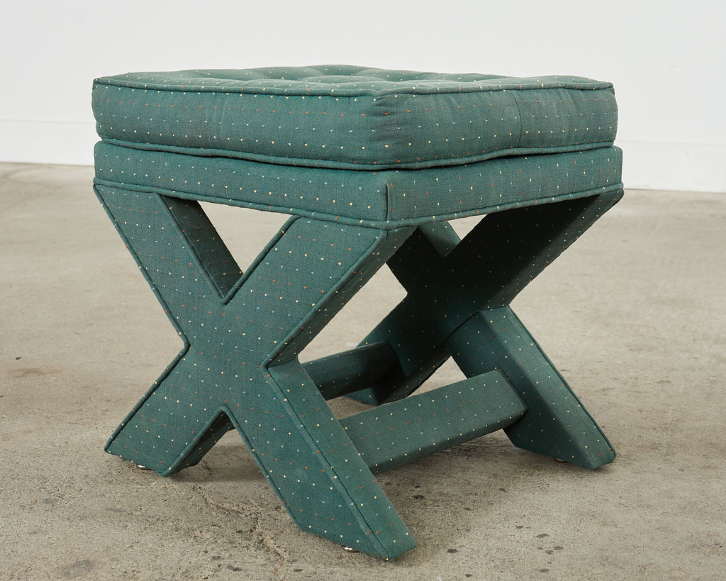 Pair of Billy Baldwin Style Midcentury X-Form Benches