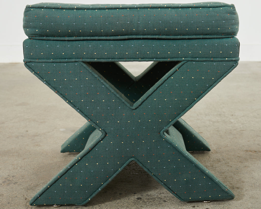 Pair of Billy Baldwin Style Midcentury X-Form Benches