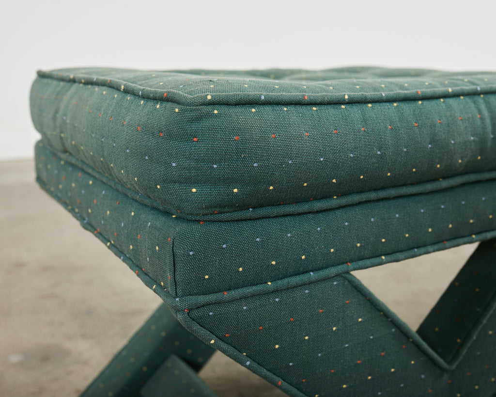 Pair of Billy Baldwin Style Midcentury X-Form Benches