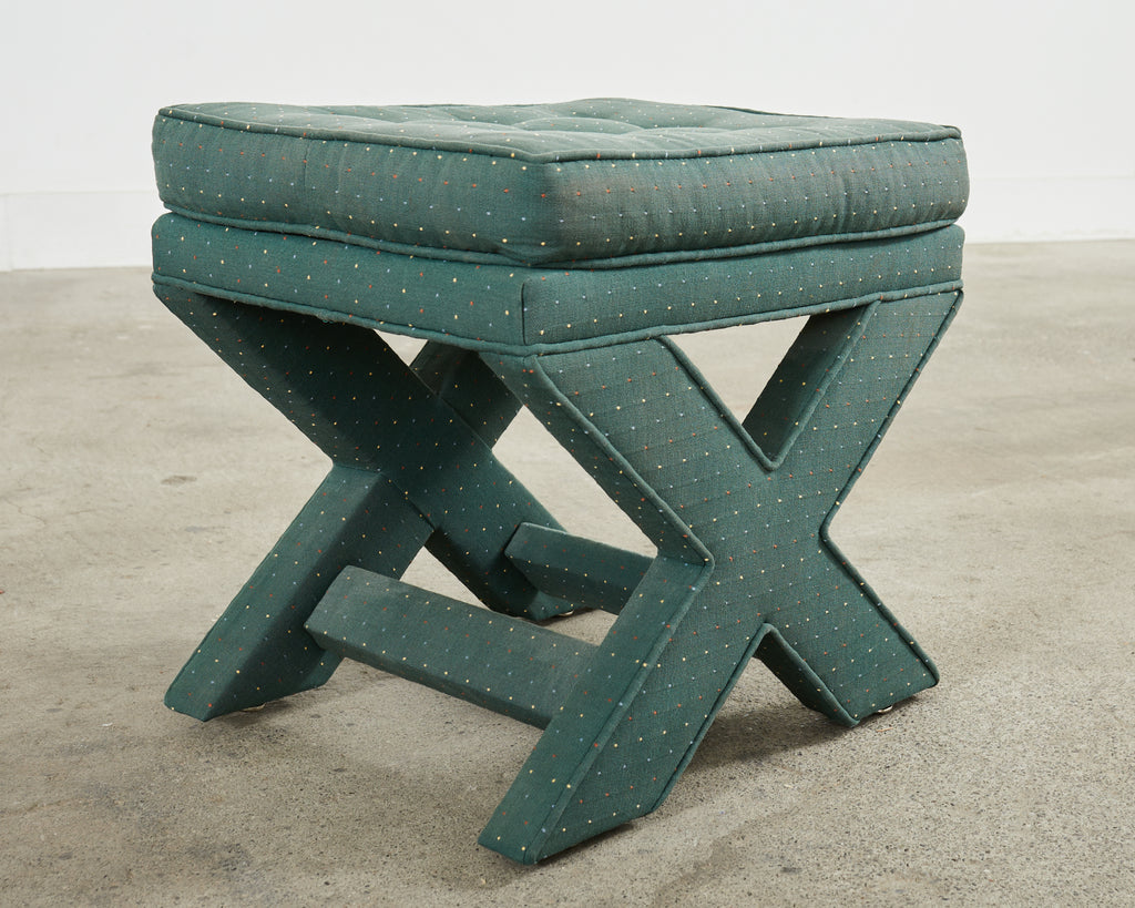 Pair of Billy Baldwin Style Midcentury X-Form Benches