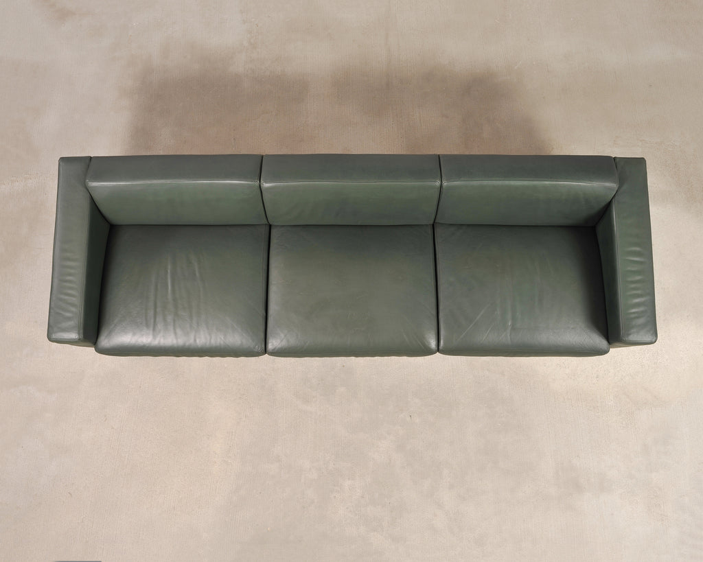Dakota Jackson Art Deco Style Cuba Sofa in Bronze and Leather
