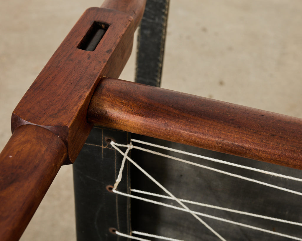 Pair of Hayat Bros. Leather Campaign Safari Chairs & Ottoman