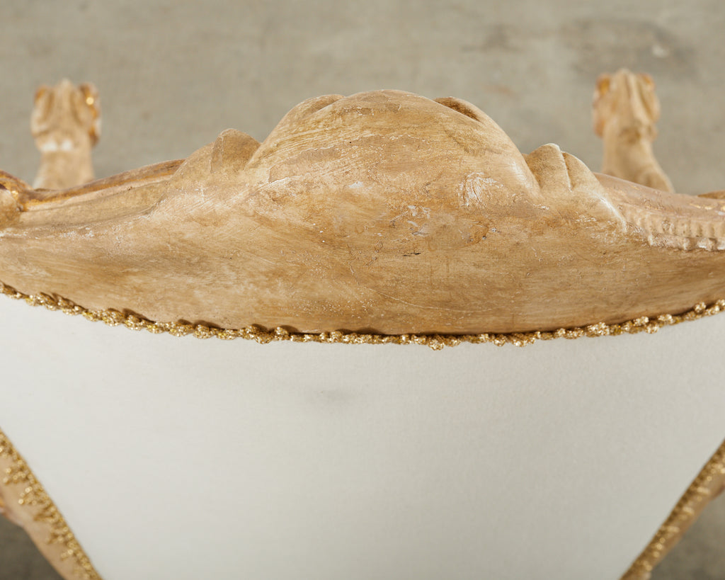 Hendrix Allardyce Italian Rococo Style Carved Library Armchair